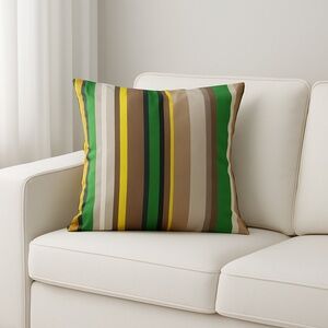 Cushion Cover - Set of 2 IKEA Stockholm Striped – 20x20 – Green/Brown/Gray